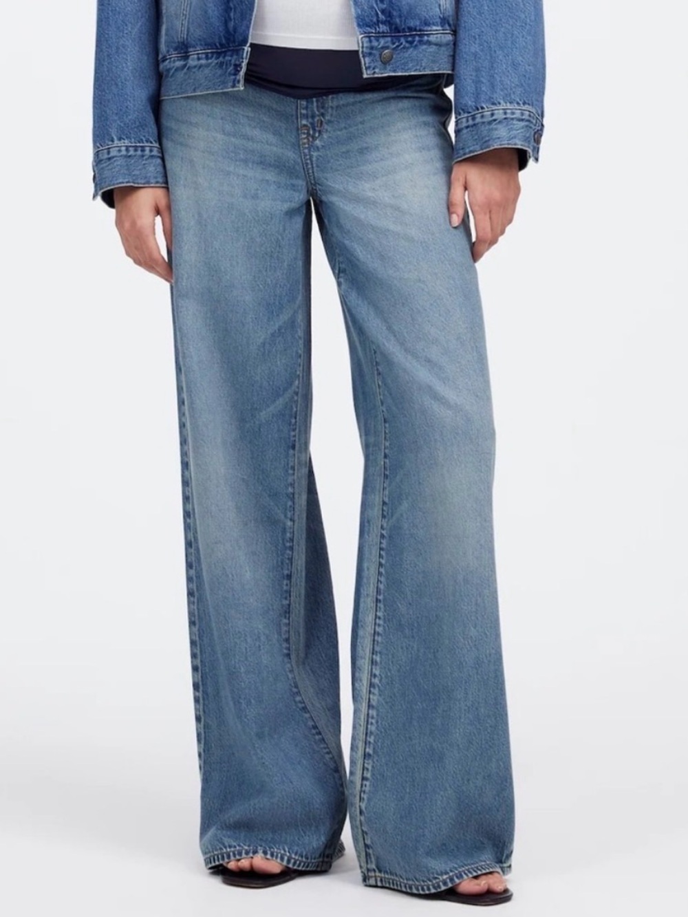 Madewell the maternity superwide-leg jeans size 28 new